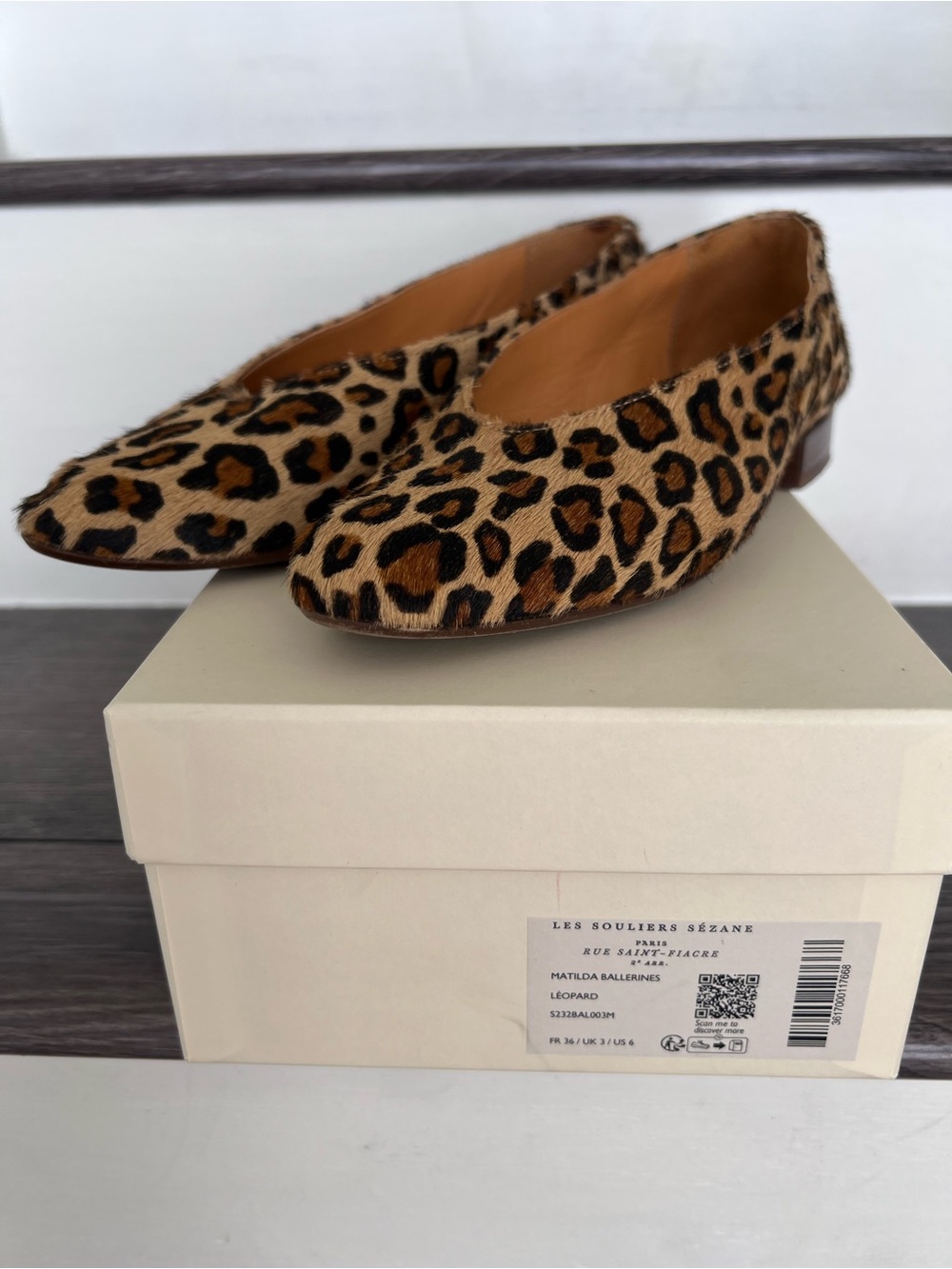 Sezane Leopard Print Matilda Ballet Flats - Brown Leopard
